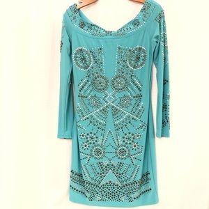 NWT LG Turquoise Dress with Sequins